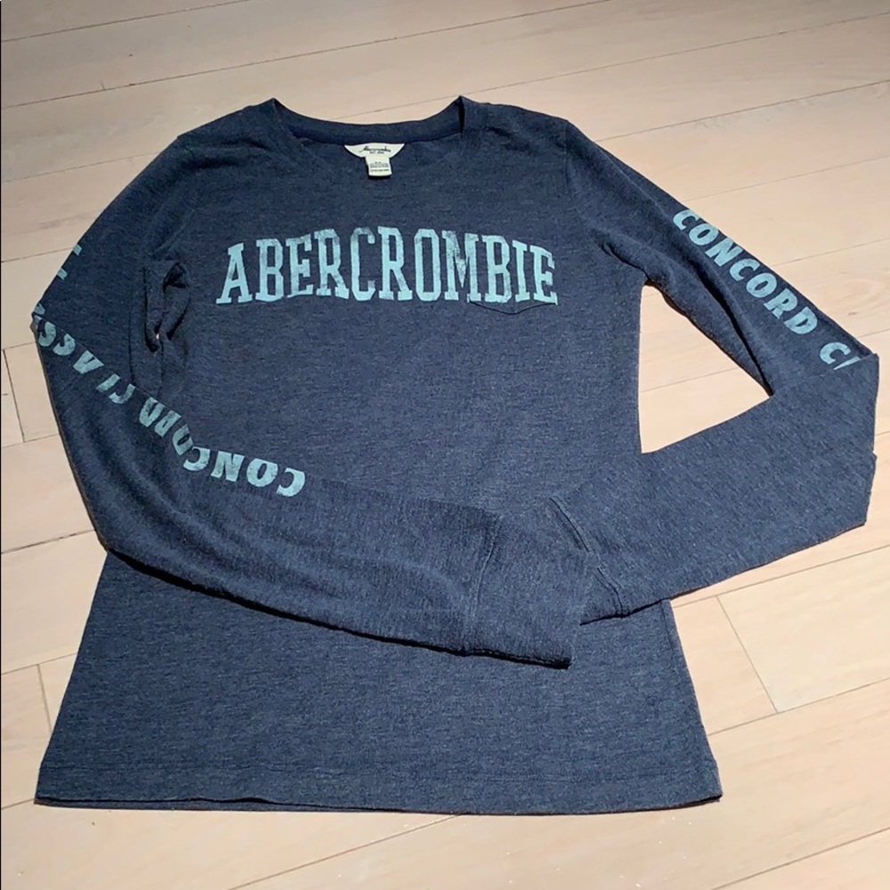 Abercrombie Heathered Blue Shirt Size M